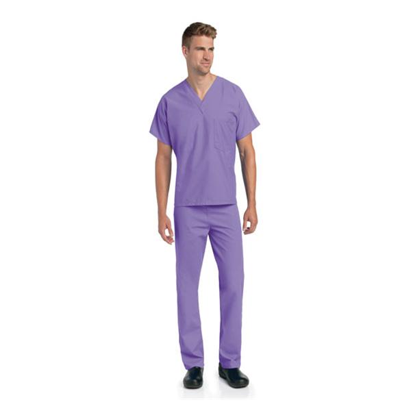 Landau Uniforms Shirt Scrub 7502 Unisex X-Small Wisteria Ea - 7502-WPP-XSM