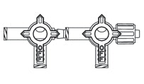 Hi-Flo, Medfusion - Stopcock 4 Way, 2 Gang - MX9342L