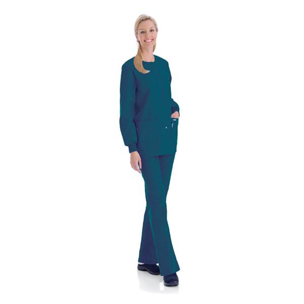 Landau Uniforms Jacket Warm-Up 65% Polyester / 35% Cotton Womens Caribbean Blue 3Xl 4 Pockets Ea - 7525-CBP-3XL