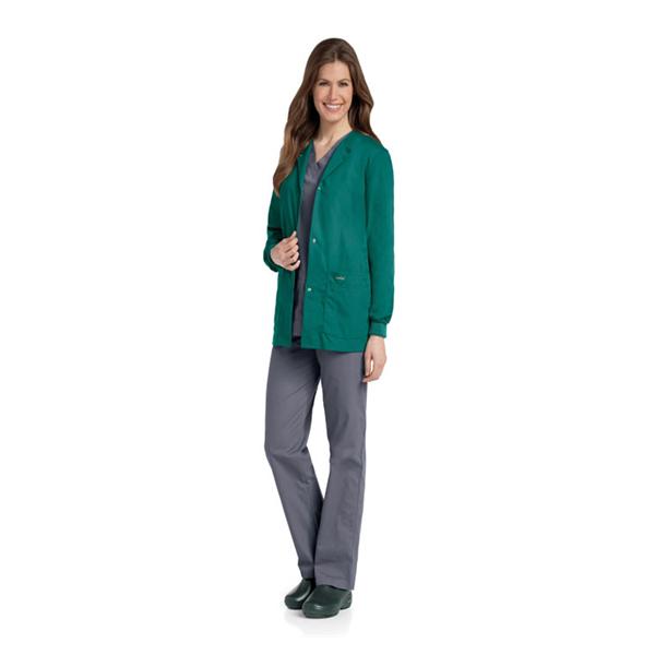 Landau Uniforms Jacket Warm-Up 65% Polyester / 35% Cotton Womens Hunter X-Small 4 Pockets Ea - 7525-GHP-XSM