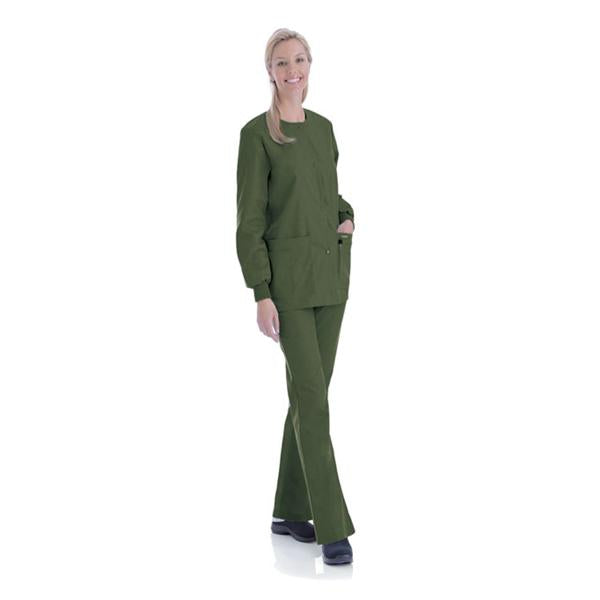 Landau Uniforms Jacket Warm-Up 65% Polyester / 35% Cotton Womens Olive 5X Large 4 Pockets Ea - 7525-GOS-5XL
