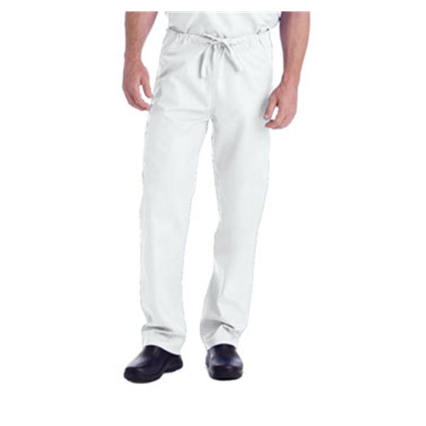 Landau Uniforms Pant Scrub 65% Polyester / 35% Cotton Unsx Wht Md Rvrsbl 2Pckt Ea - 7602-WWY-MED