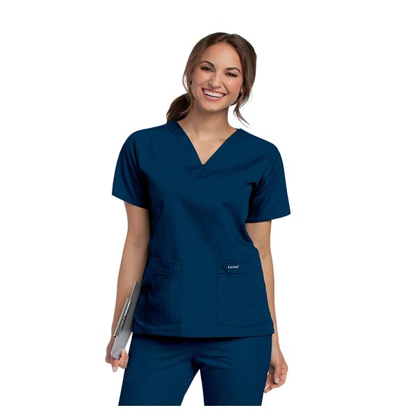 Landau Uniforms Shirt Scrub 8219 Womens 3X Large Navy Ea - 8219-BNP-3XL