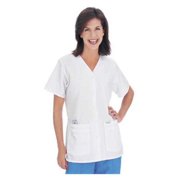 Landau Uniforms Shirt Scrub 8232 Womens Medium White Ea - 8232-WWP-MED