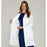 White Swan Uniform. Lab Coat 80% Polyester / 20% Cotton Meta Fundamentals Womens White Sz 6 37 In Ea - 1964-011-6