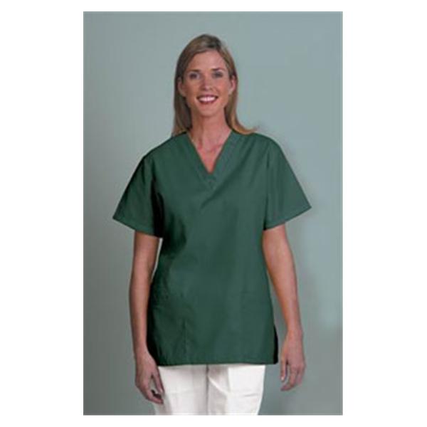 Fashion Seal Shirt Scrub 65% Polyester / 35% Cotton Fashion Poplin W Dkgrn Xs Ns Lf Adlt Ea - 7327-XS