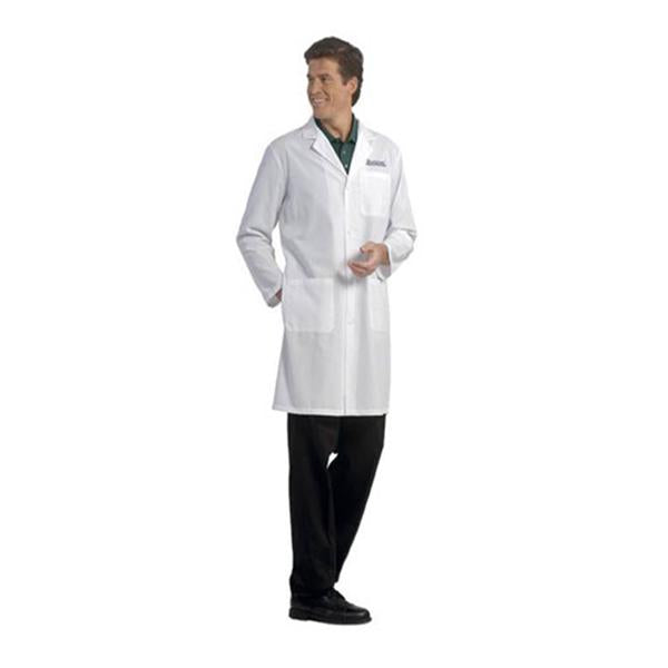 Fashion Seal Lab Coat Knee Length 65% Polyester / 35% Cotton Mens White Size 52 Ea - 485-52