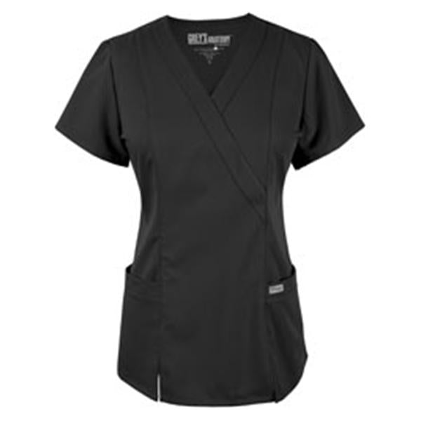 Grey's Anatomy (TM) Shirt Scrub Greys Anatomy 41101 Crossover Womens 4X Large Black Each - 41101X-014XL