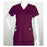Grey's Anatomy (TM) Shirt Scrub Greys Anatomy 41101 Crossover Womens Small Wine Each - 41101-65-S