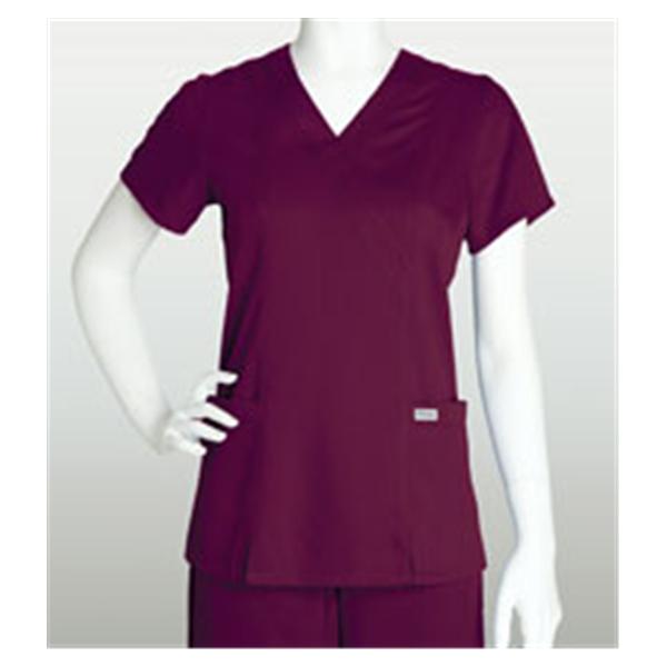Grey's Anatomy (TM) Shirt Scrub Greys Anatomy 41101 Crossover Womens 5X Large Wine Each - 41101X-655XL