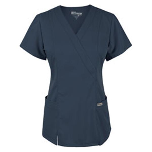 Grey's Anatomy (TM) Shirt Scrub Greys Anatomy 41101 Crossover Womens 5X Large Steel Grey Each - 41101X9055XL