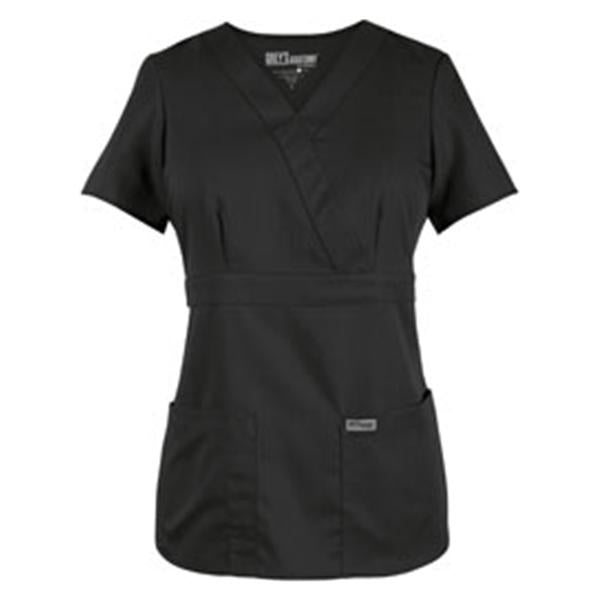 Grey's Anatomy (TM) Shirt Scrub Greys Anatomy 4153 Crossover Womens X-Large Black Each - 4153-01-XL
