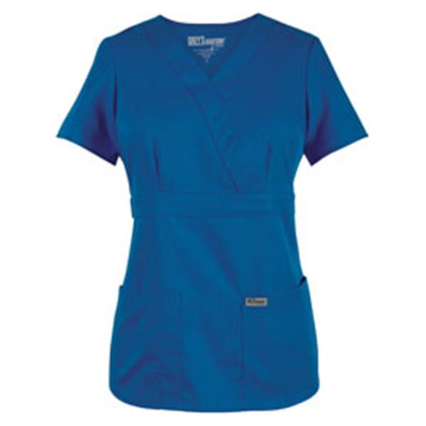 Grey's Anatomy (TM) Shirt Scrub Greys Anatomy 4153 Crossover Womens 3X Large Royal Blue Each - 4153X-08-3XL