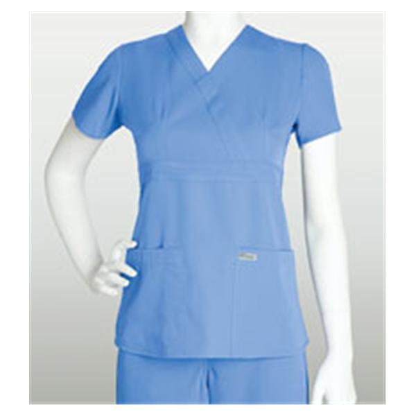 Grey's Anatomy (TM) Shirt Scrub Greys Anatomy 4153 Crossover Womens 4X Large Ceil Blue Each - 4153X-40-4XL