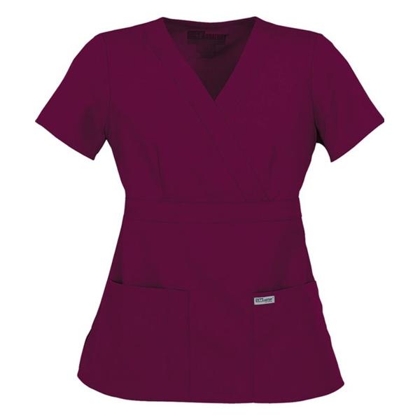 Grey's Anatomy (TM) Shirt Scrub Greys Anatomy 4153 Crossover Womens X-Large Wine Each - 4153-65-XL