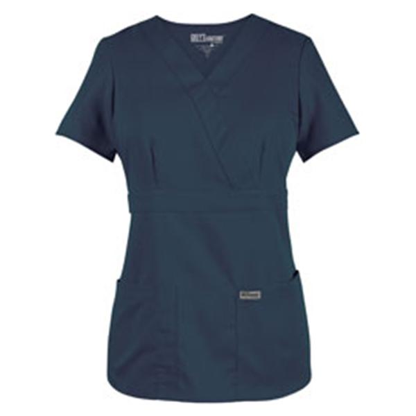 Grey's Anatomy (TM) Shirt Scrub Greys Anatomy 4153 Crossover Womens 4X Large Steel Grey Each - 4153X-9054XL