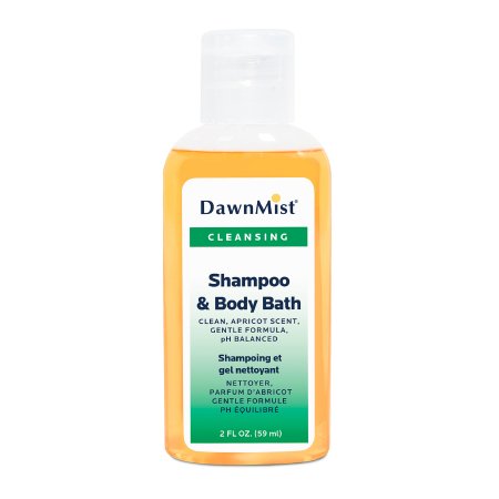 DawnMist - Shampoo and Body Wash 2 oz. Flip Top Bottle Apricot Scent - MS02