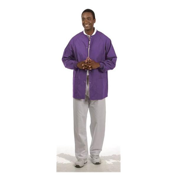 Fashion Seal Jacket Warm-Up 65% Polyester / 35% Cotton Unisex Purple Medium 2 Pockets Ea - 7807-M