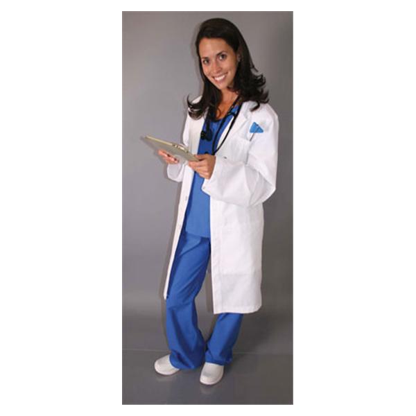 Landau Uniforms Lab Coat 65% Polyester / 35% Cotton Womens White Size 6 36 In Ea - 3165-WWXY-6