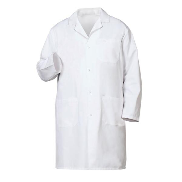 Fashion Seal Lab Coat Knee Length 65% Polyester / 35% Cotton Mens White Size 48 41 In Ea - 485-48