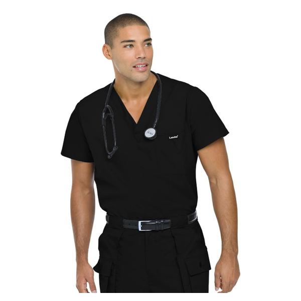 Landau for Men (R) Shirt Scrub 7594 Mens X-Large Black Ea - 7594-BKP-XLG