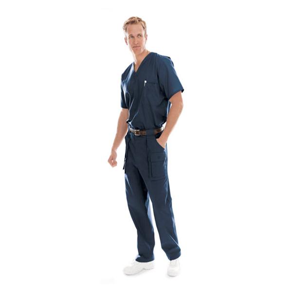 Landau for Men (R) Shirt Scrub 7594 Mens Small Navy Ea - 7594-BNP-SML