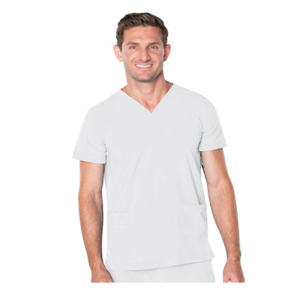 Landau for Men (R) Shirt Scrub 7594 Mens 5X Large White Ea - 7594-WWY-5XL