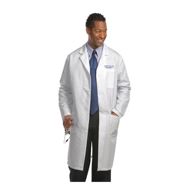 Fashion Seal Lab Coat Knee Length 100% Sanforized Cotton Heavyweight Twill Mens Wht Sz 38 Ea - 420-38