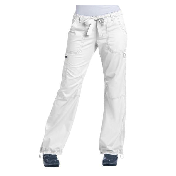 Koi by Kathy Peterson Pant Scrub 701 Womens Small Tall White Ea - 701T-01-S
