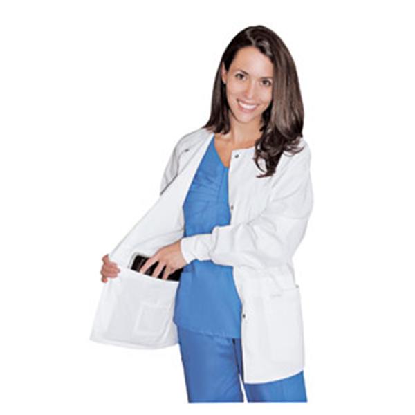 Landau Uniforms Lab Coat 65% Polyester / 35% Cotton Womens White 4X Large Ea - 7635-WWXY-4X