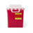 BD - Sharps Container 16-3/5 H X 10-7/10 W X 6 D Inch 3 Gallon Red Base / Pearl Lid Horizontal Entry Counter Balanced Door Lid - 305436