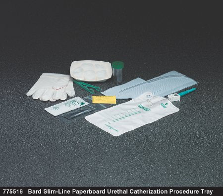 Bard Bard Intermittent Catheter Tray Urethral / Straight 16 Fr. Without Balloon Plastic - 775516