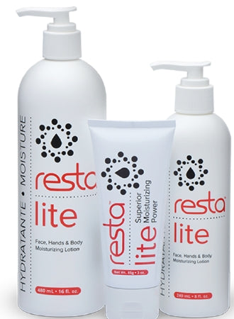 SteadMed Resta Lite Hand and Body Moisturizer 16 oz. Pump Bottle Unscented Lotion - 7600