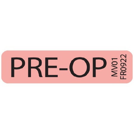 Precision Dynamics MedVision Pre-Printed Label Advisory Label PRE-OP Fluorescent Red 5/16 X 1-1/4 Inch - V01FR0922