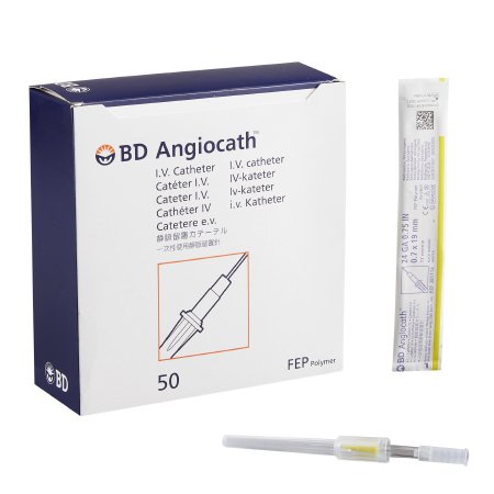 Angiocath - Peripheral IV Catheter 24 Gauge 0.75 Inch Without Safety - 381112