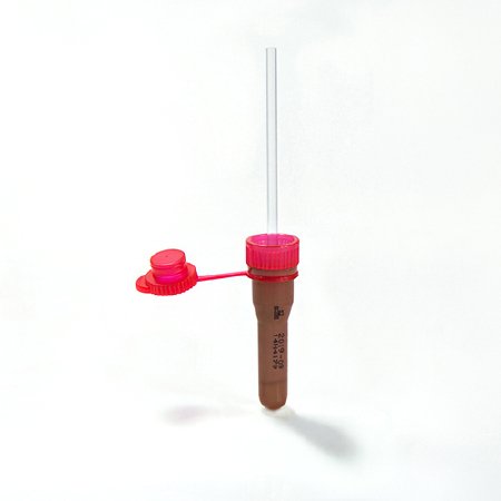 Ram Scientific Safe-T-Fill Capillary Blood Collection Tube Serum Tube Clot Activator / Separator Gel Additive 10.8 X 46.6 mm 200 µL Red Attached Cap Plastic Tube - 77421