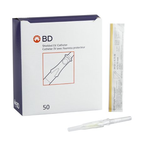 Insyte Autoguard - Peripheral IV Catheter 24 Gauge 0.75 Inch Retracting Safety Needle - 381412