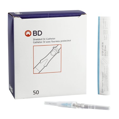 Insyte Autoguard - Peripheral IV Catheter 22 Gauge 1 Inch Retracting Safety Needle - 381423