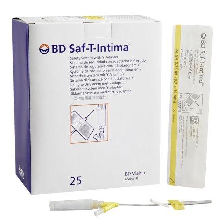 Saf-T-Intima - Closed IV Catheter 24 Gauge 0.75 Inch Retracting Safety Needle - 383313