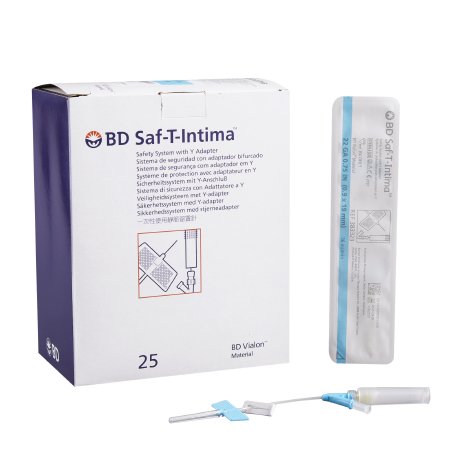 Saf-T-Intima - Closed IV Catheter 22 Gauge 0.75 Inch Retracting Safety Needle - 383323