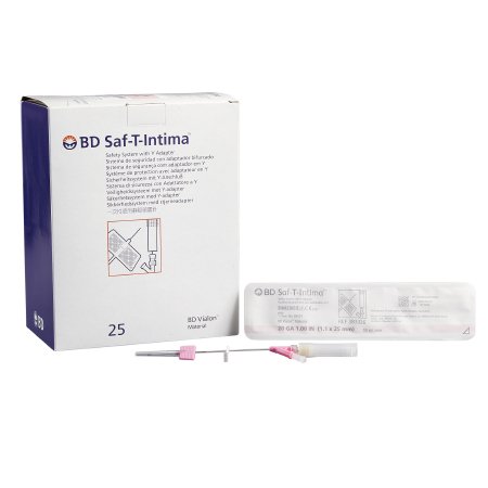 Saf-T-Intima - Closed IV Catheter 20 Gauge 1 Inch Retracting Safety Needle - 383336