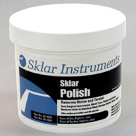 Sklar Instrument Polish 8 oz Jars, Removes Corrosive Stains - 10-1629
