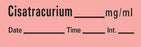 Precision Dynamics TimeMed Pre-Printed Label Timemed Anesthesia Label Rocuronium Fluorescent Red 1-1/2 X 1/2 Inch - AN-161