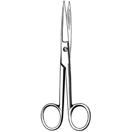 Surgi-OR - Operating Scissors 6-1/2 Inch Length Office Grade Stainless Steel NonSterile Finger Ring Handle Straight Sharp Tip / Sharp Tip - 95-284