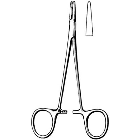 Surgi-OR - Needle Holder 5-1/4 Inch Length Straight Smooth Tip Finger Ring Handle - 95-810