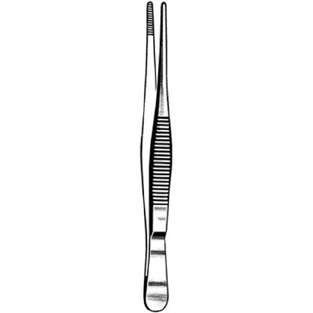 Sklar Surgi-OR Dressing Forceps 5-1/2 Inch Mid Grade Stainless Steel NonSterile NonLocking Thumb Handle Straight Serrated Tip - 95-727