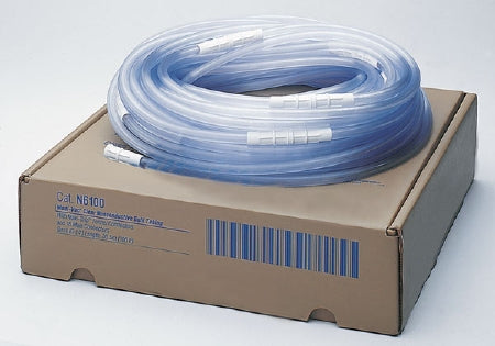 Cardinal Medi-Vac Connector Tubing 12 Foot Length 9/32 Inch ID Sterile Maxi-Grip and Male / Male Connector Clear Smooth OT Surface NonConductive Plastic - N712