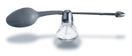 Drive Medical - Atomizer 1 oz. Glass Bottle, Metal Top with Plastisol Bulb, Adjustable Swivel Tip, Vented Nasal Guard - 15-RD