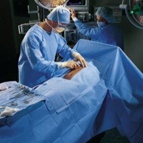 O&M Halyard Inc Abdominal Drape Laparotomy Drape 100 W X 72 W X 124 L Inch Sterile - 89228