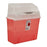 GatorGuard In-Room - Sharps Container 8-3/4 H X 12-1/4 W X 12-1/4 D Inch 2 Gallon Translucent Red Base / Clear Lid Horizontal Entry Counter Balanced Door Lid - 31323333